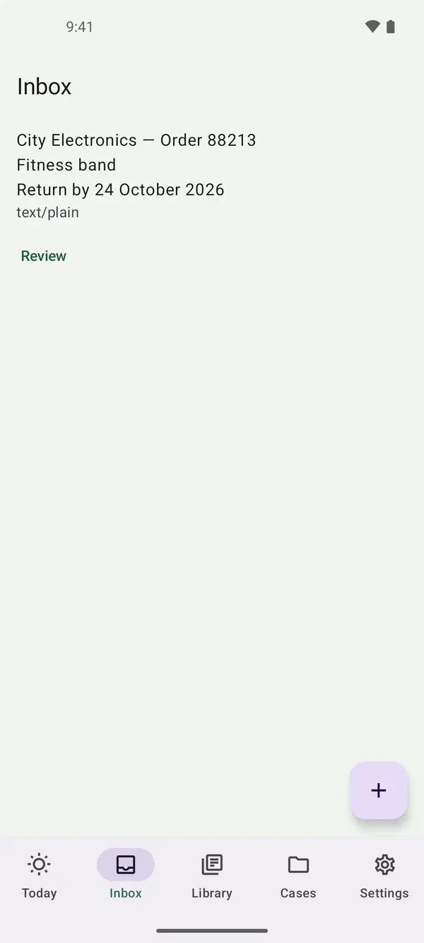 Expiry product demonstration screen 1