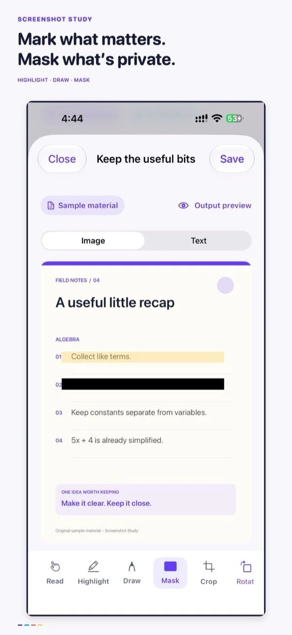 Screenshot Study demonstration screen 3