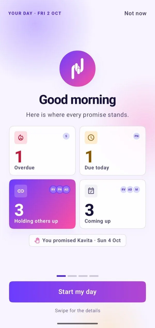 Vaada product demonstration screen 2