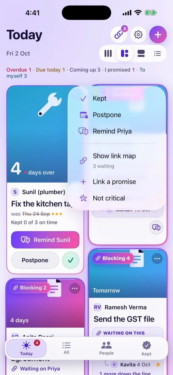Vaada demonstration screen 3