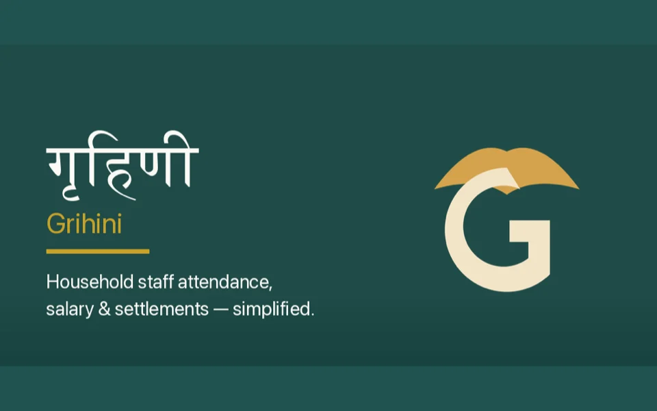 Grihini household staff management app creative