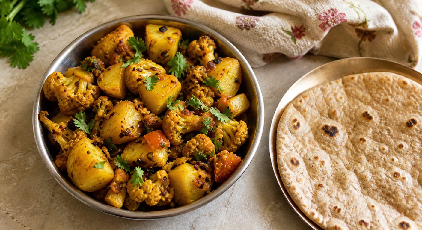 Dry aloo gobi - lighter than you think?