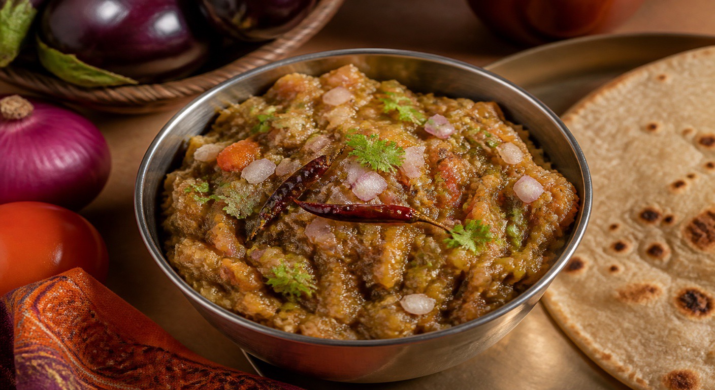 Baingan bharta - smoky and light, or hiding oil?