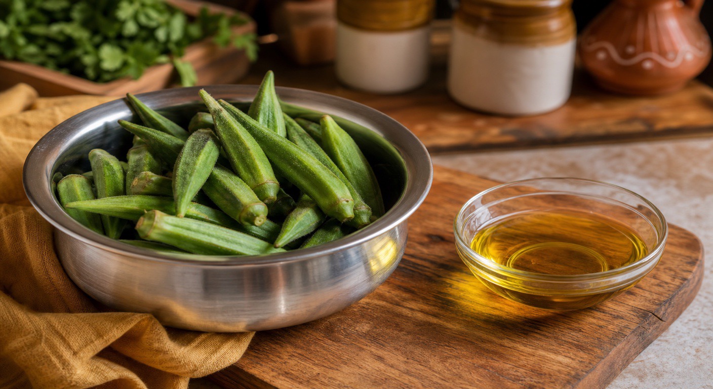 Bhindi fry - does frying wreck a healthy veg?