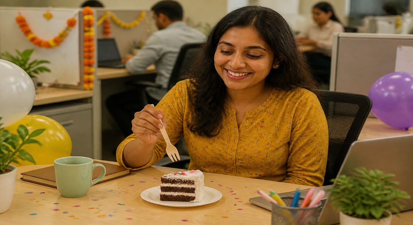 Office birthday cake? Yes - a small slice is fine