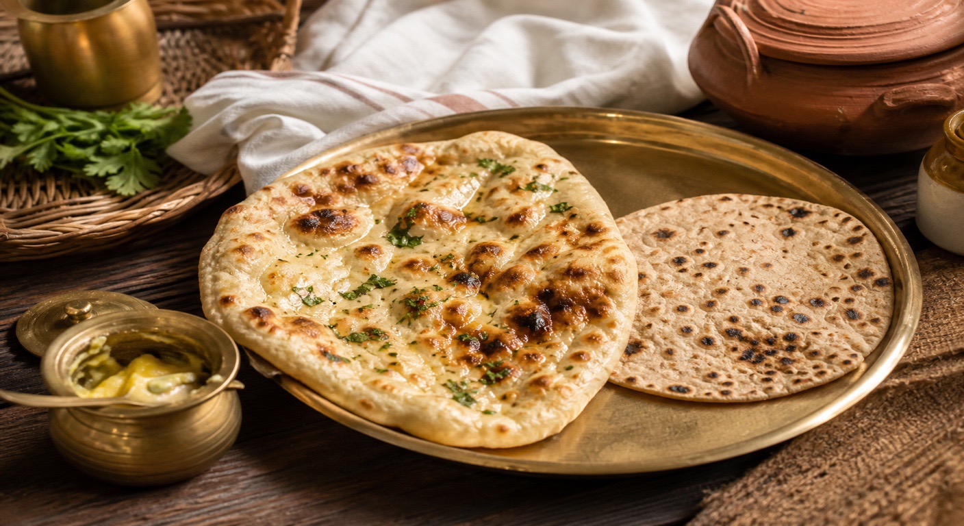 Butter naan or roti - how big is the gap really?