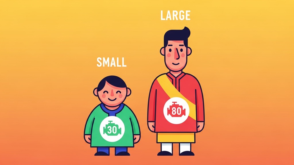 Why a small body cannot copy a big man's deficit