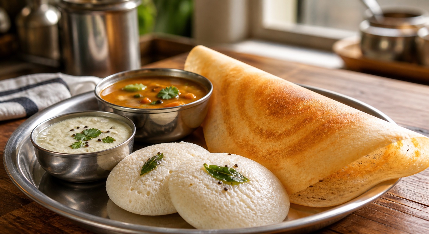 I love dosa and idli - how do I make my South Indian breakfast lighter?