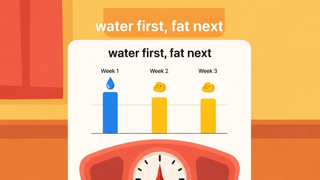 The first week drop is mostly water — what your numbers do next
