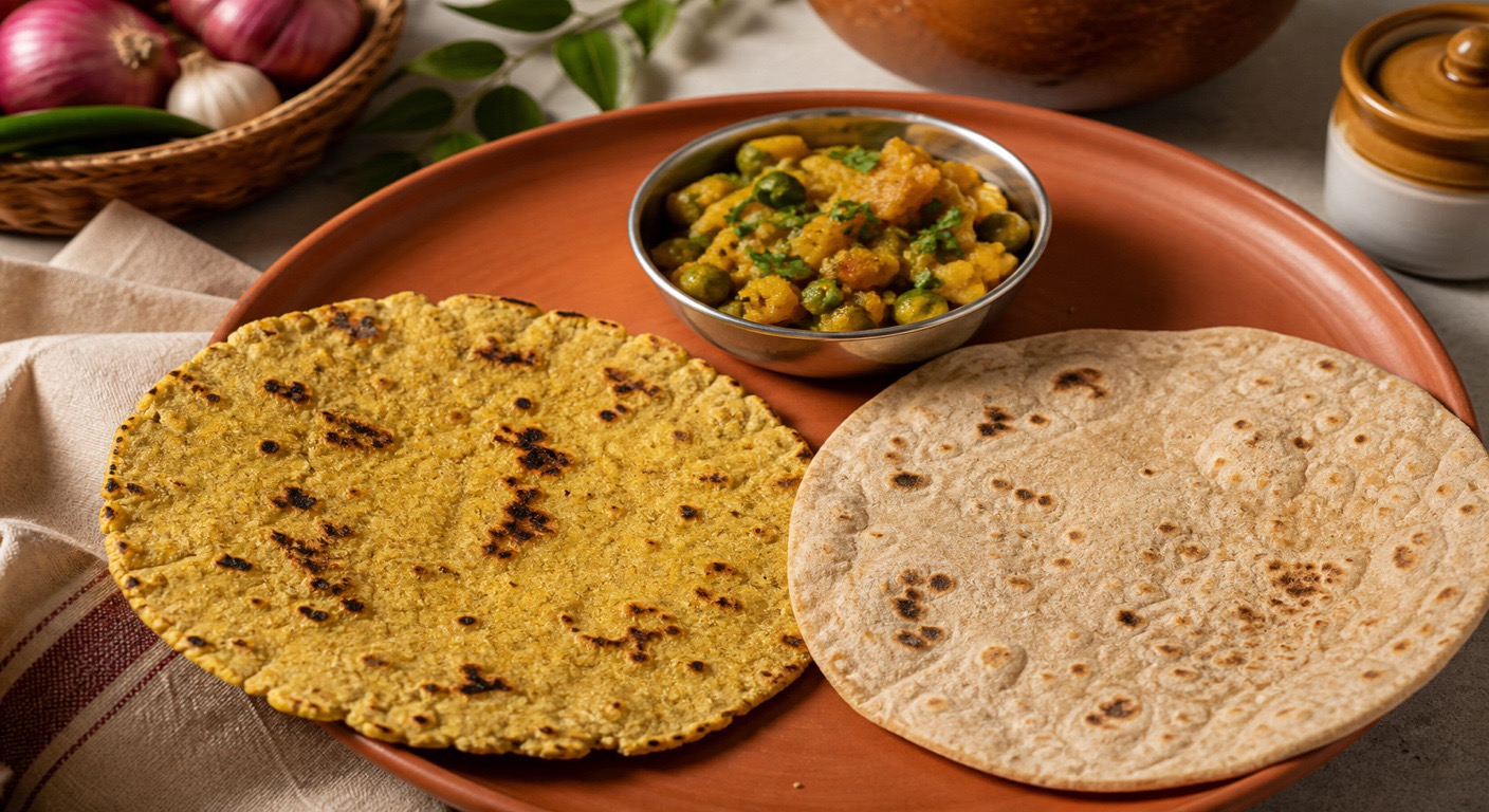 Jowar bhakri - the lighter roti swap?