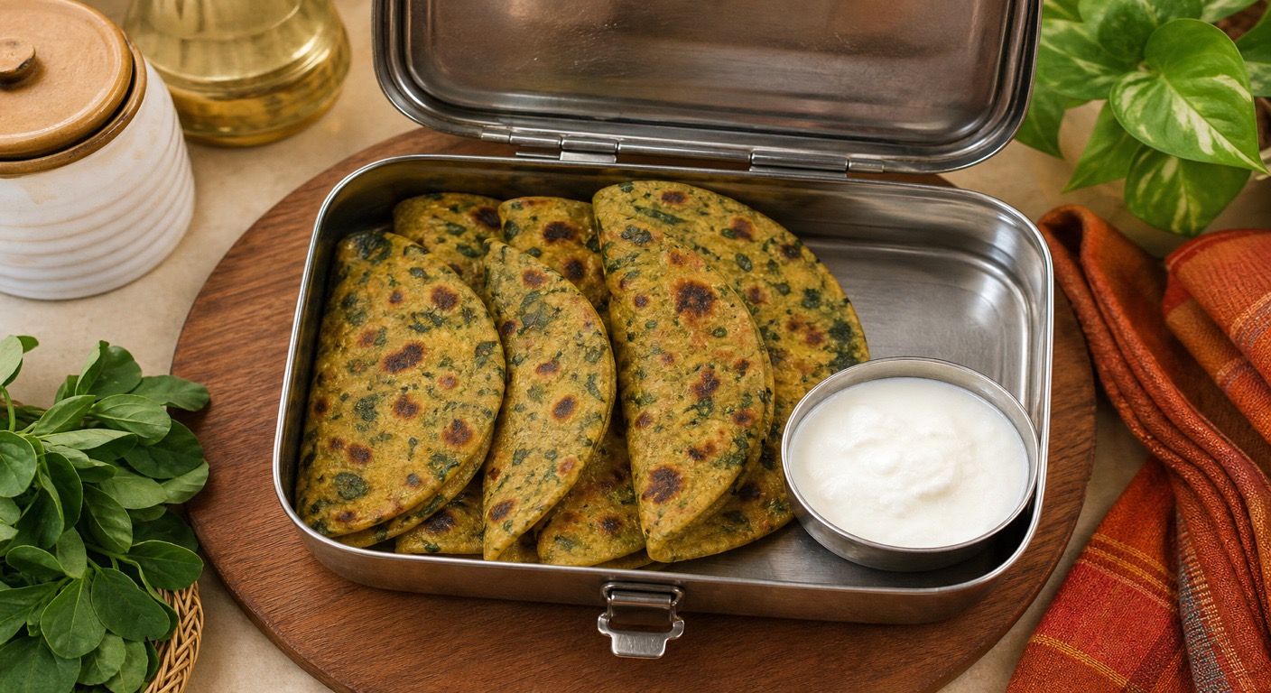 Thepla in the tiffin - how many is okay?