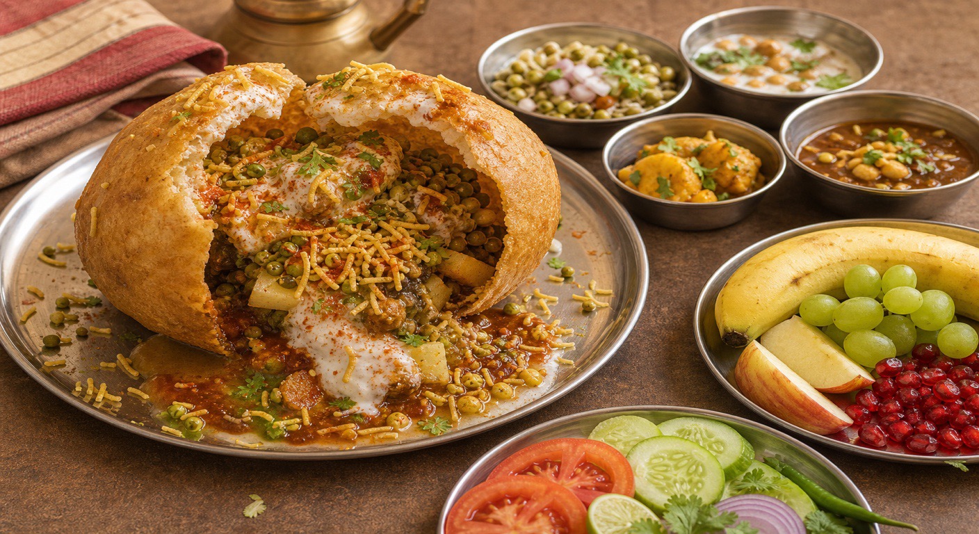 Raj kachori - the giant chaat calorie bomb