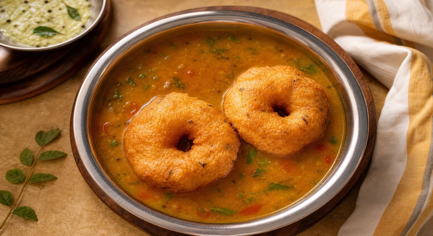 Sambhar vada: why the little vada is the heavy part