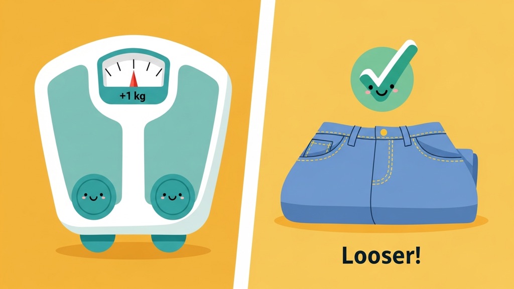 When the scale says up but your clothes say down