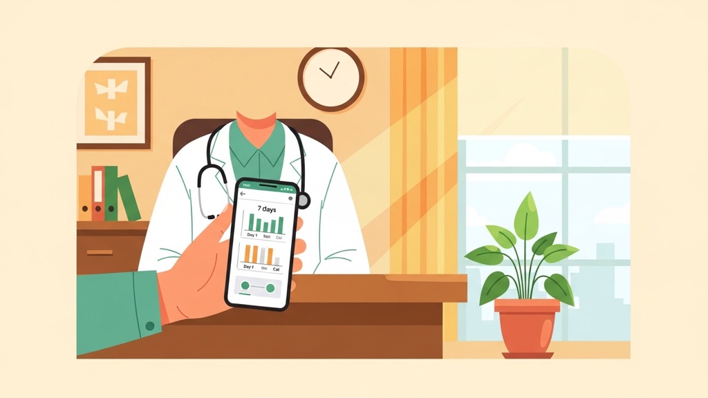 Talking to your doctor with your Burnie log in hand