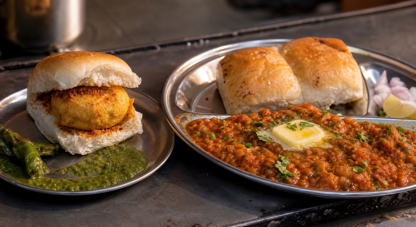 I love vada pav and pav bhaji - how do I lighten them without giving up Mumbai street food?