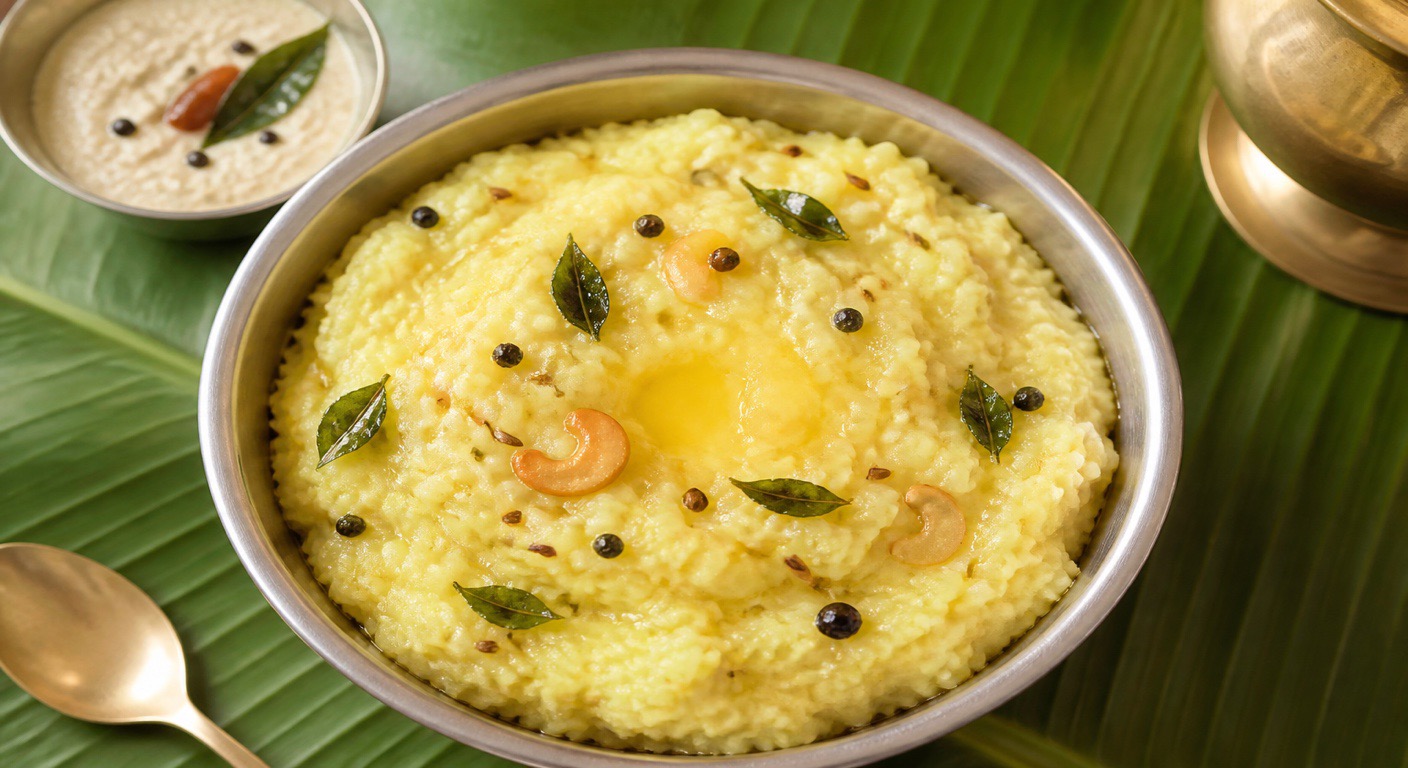Ven pongal - comfort food, but ghee runs the show