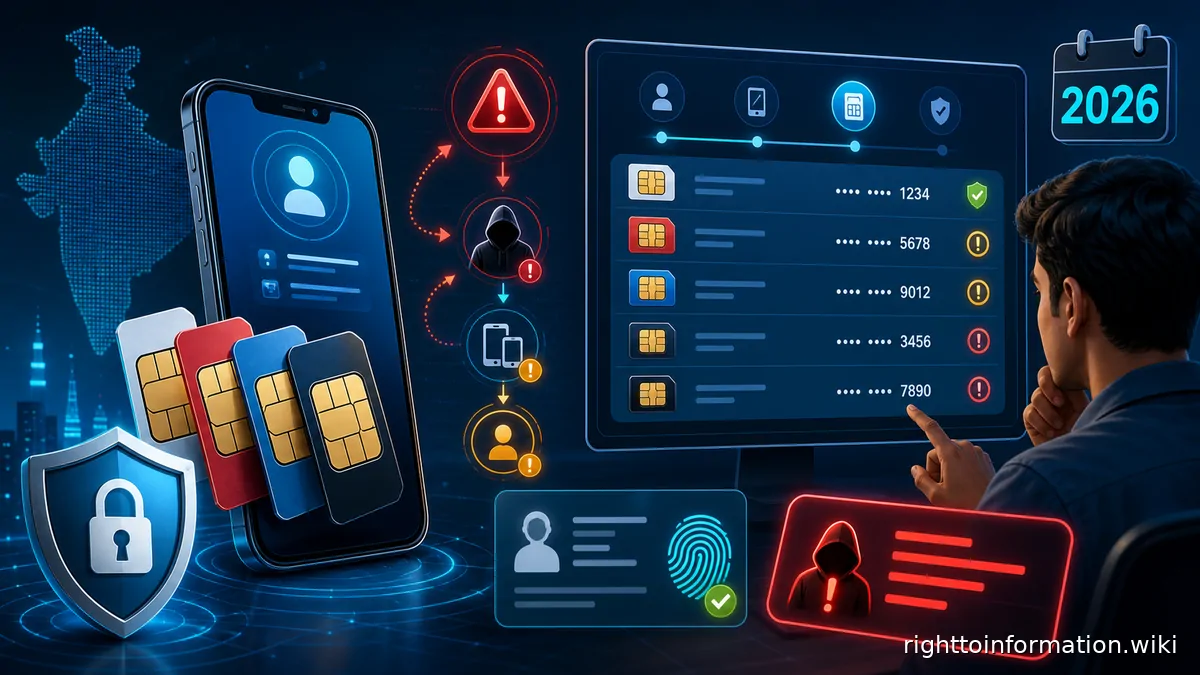 TAFCOP citizen service showing a check for mobile connections issued in a subscriber's name.