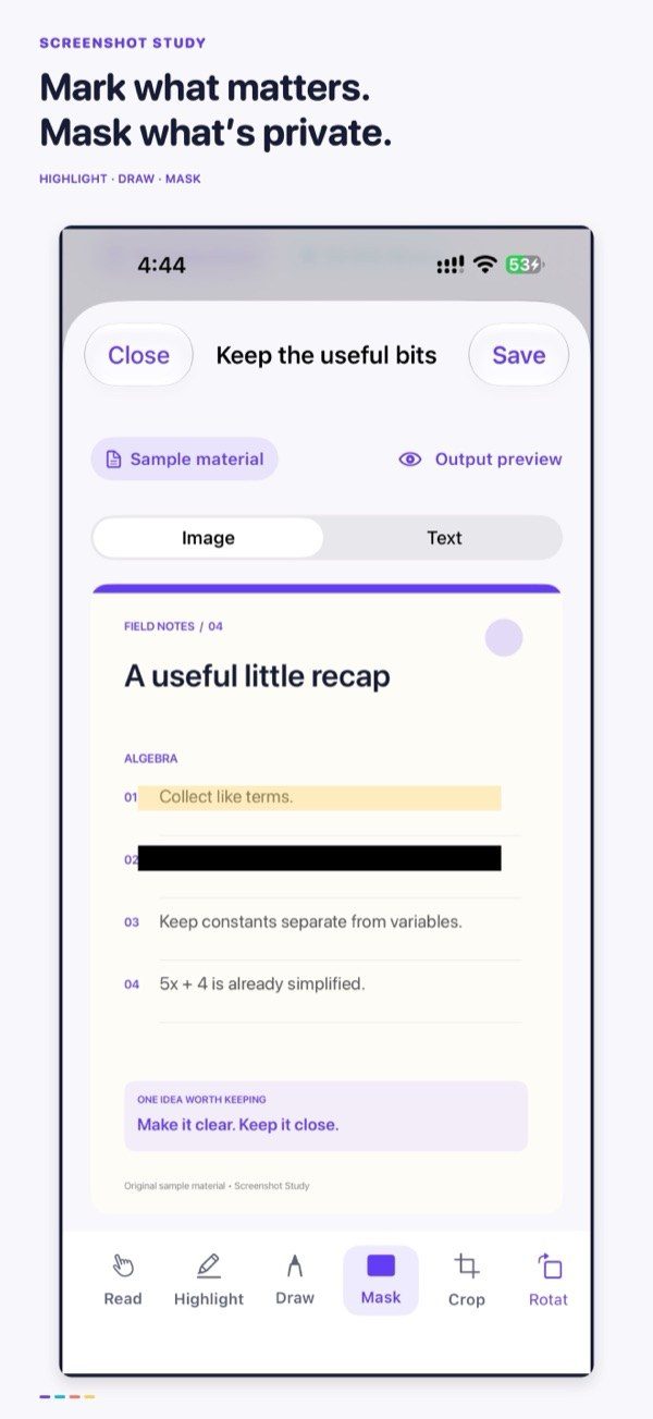 Screenshot Study screen 3