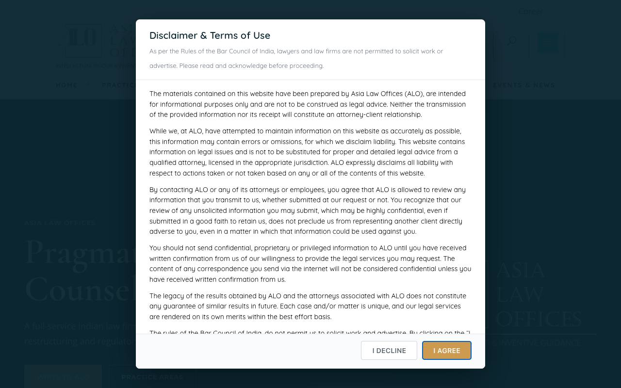 Asia Law Offices — a live client website