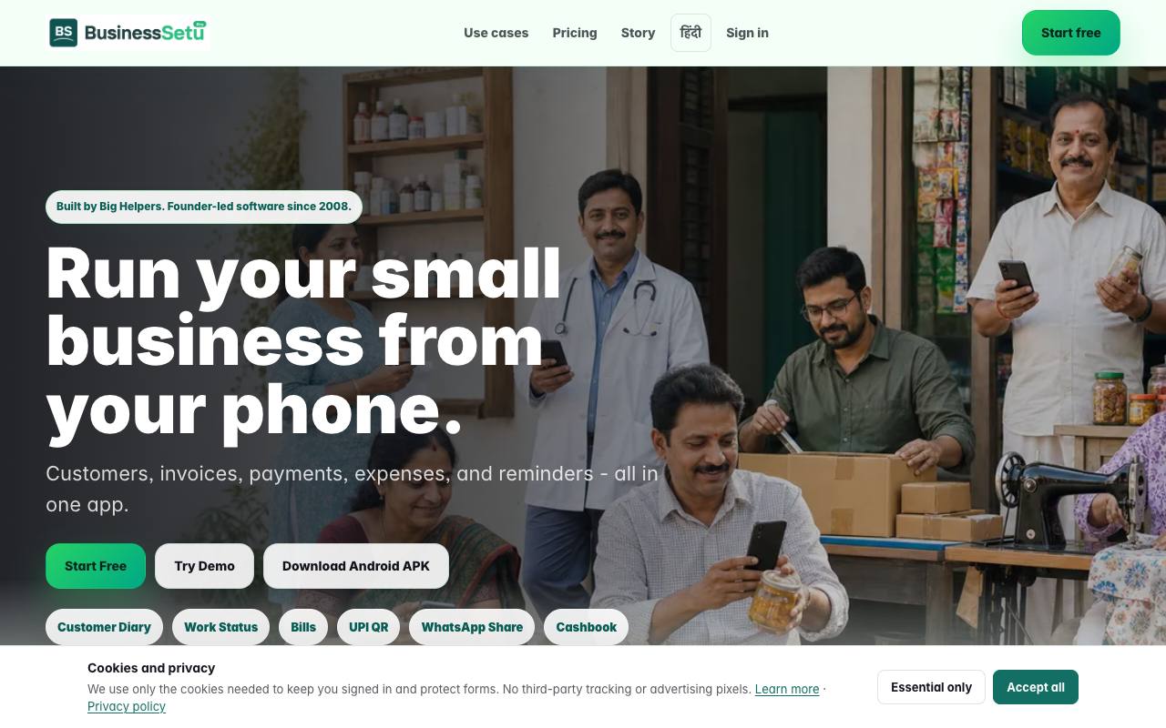 BusinessSetu — a live operations product